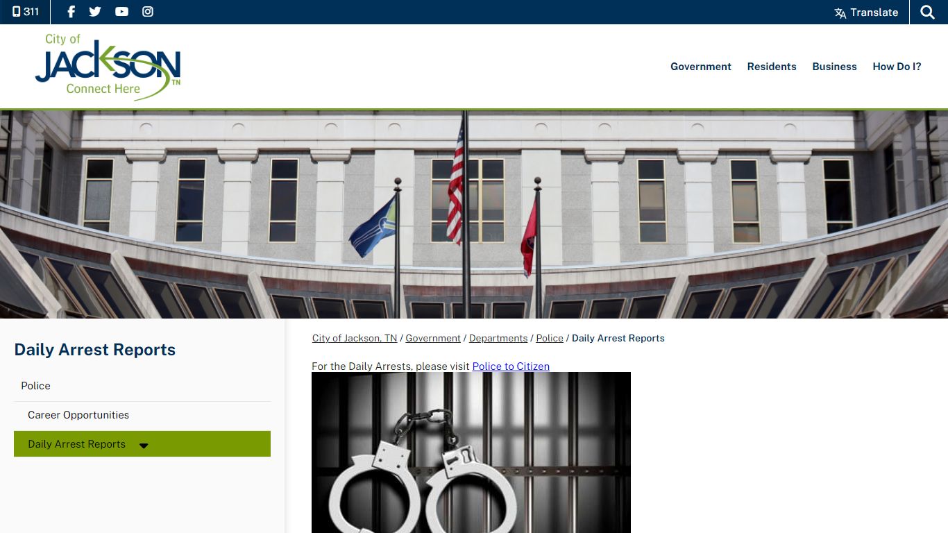 Daily Arrest Reports - City of Jackson, TN